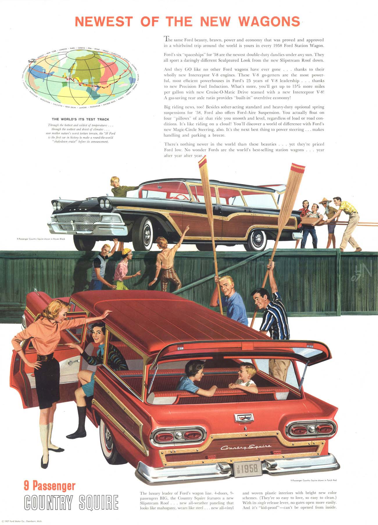 1958 Ford Wagons Brochure Page 12